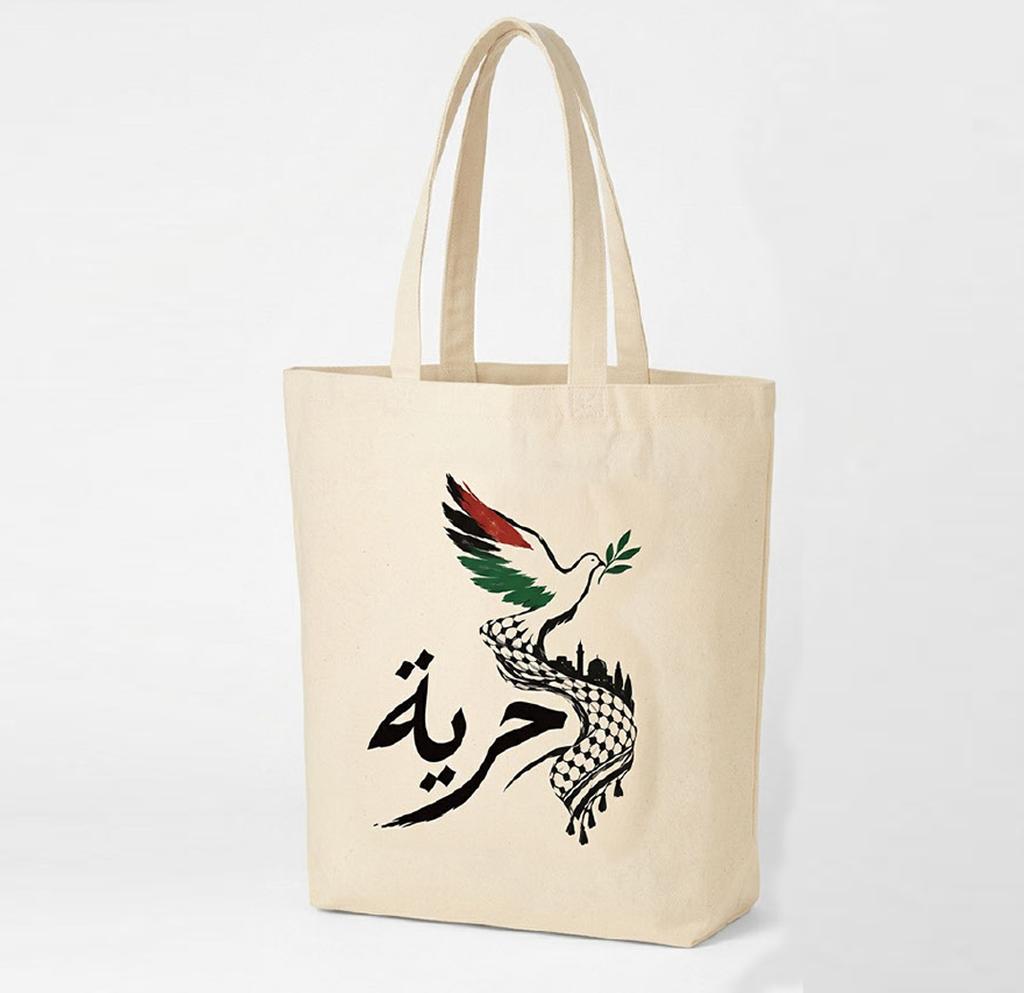 Freedom Dove Tote Bag – Gaza Gauze フリーダム・ダブ トートバッグ