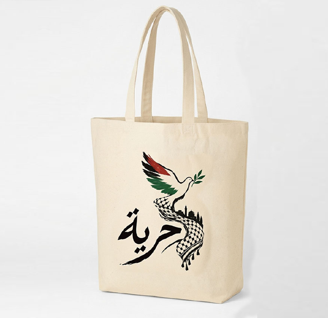 Freedom Dove Tote Bag – Gaza Gauze フリーダム・ダブ トートバッグ